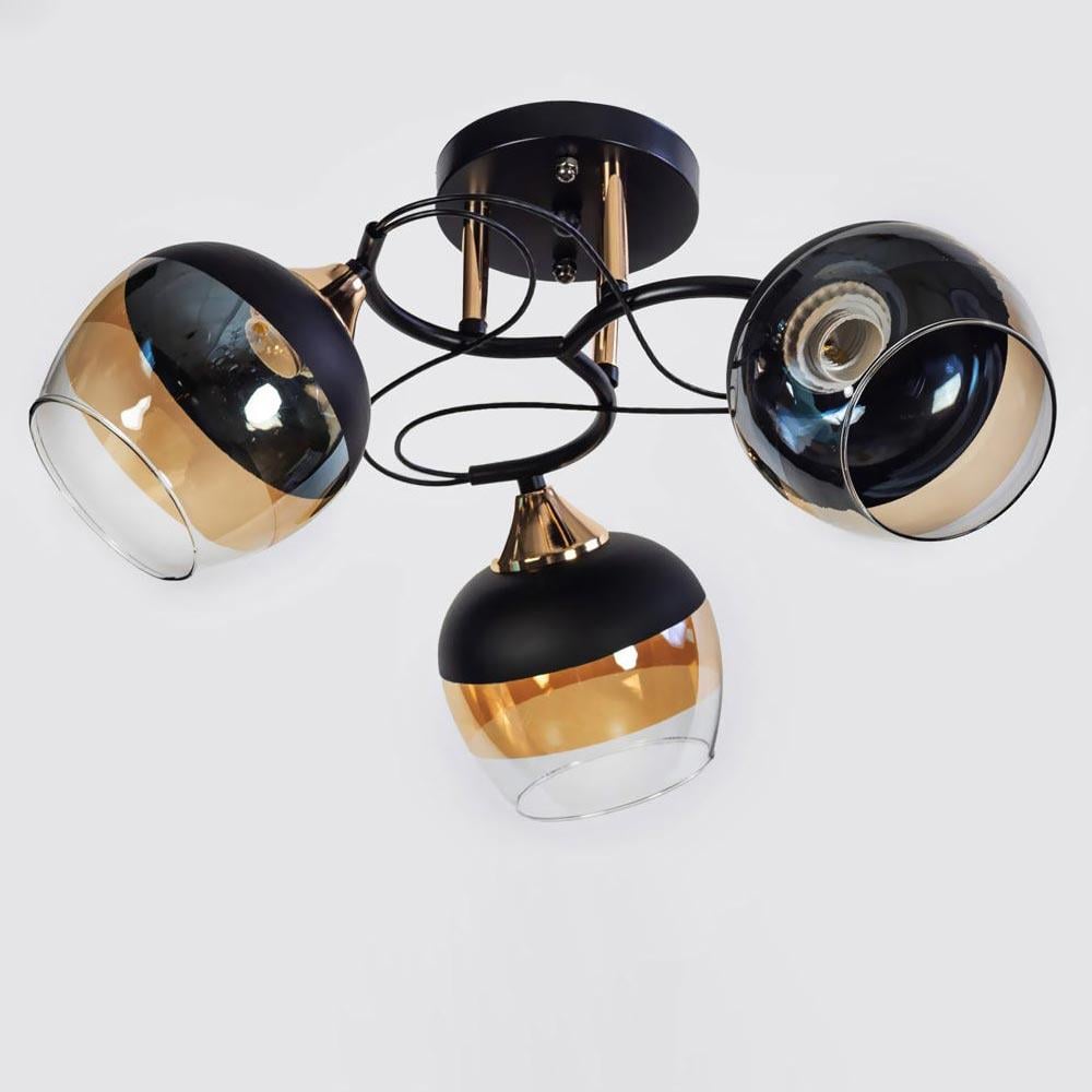 Люстра потолочная Light House SC-20230/3 BK/FG D430х240 Черный/Золотой