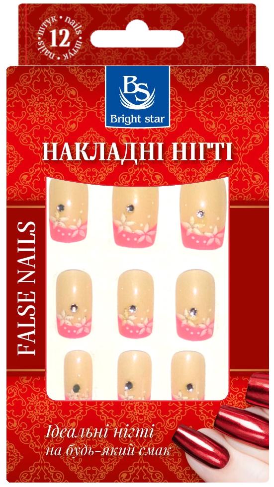 Ногти накладные Bright Star с рисунком в упаковке 12 шт. (KP8020-02)