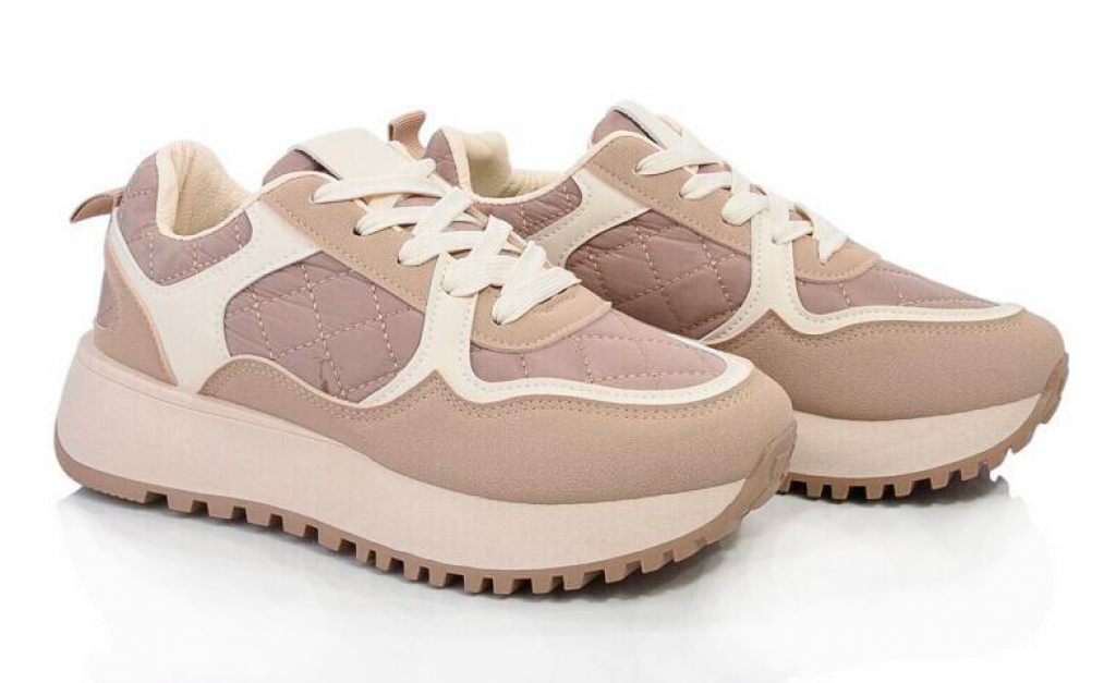 Кроссовки для девочек р. 38 Бежевый (218)