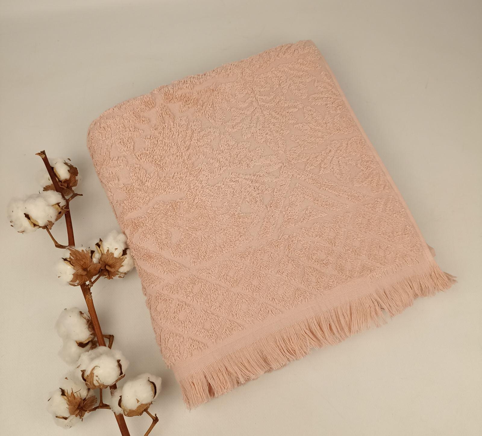 Полотенце Philippus Delux Cotton Puket 70х140 см Пудровый (Е949)