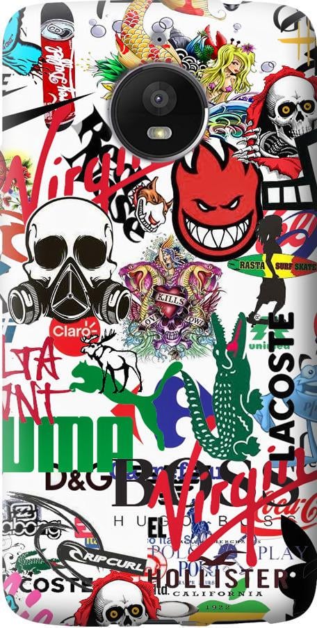 Чохол на Motorola Moto E4 Plus Many different logos (4022u-1000-42517)