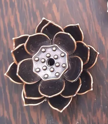 Курильница для благовоний Лотос мини 3,1х3,1 см Бронзовый (EG4054)