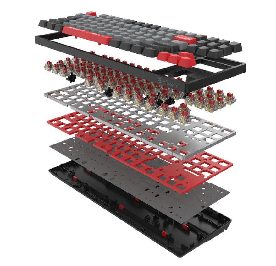 Клавиатура механическая игровая A4Tech S-87 Bloody Black Energy BLMS Red Plus Switch Eng/Rus/Ukr - фото 9 Клавиатура механическая игровая A4Tech S-87 Bloody Black Energy BLMS Red Plus Switch Eng/Rus/Ukr - фото 9