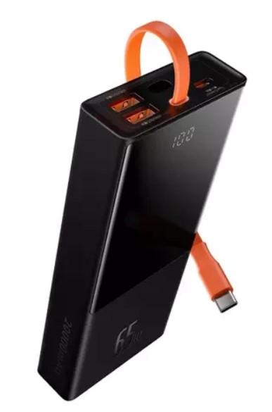 Повербанк BASEUS Elf Digital Display Power Delivery 20000 мАг 65 Вт Чорний (19208539)
