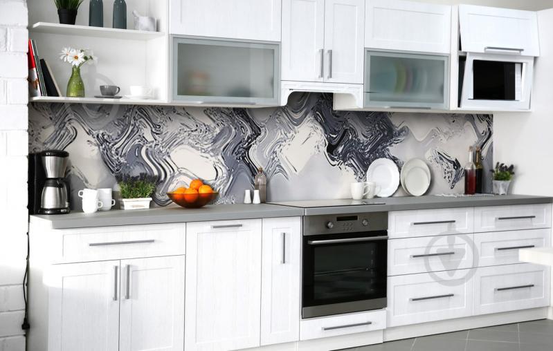 Скинали на кухню Zatarga «Сквозь лёд» 650х2500 мм виниловая 3Д наклейка кухонный фартук самоклеящаяся