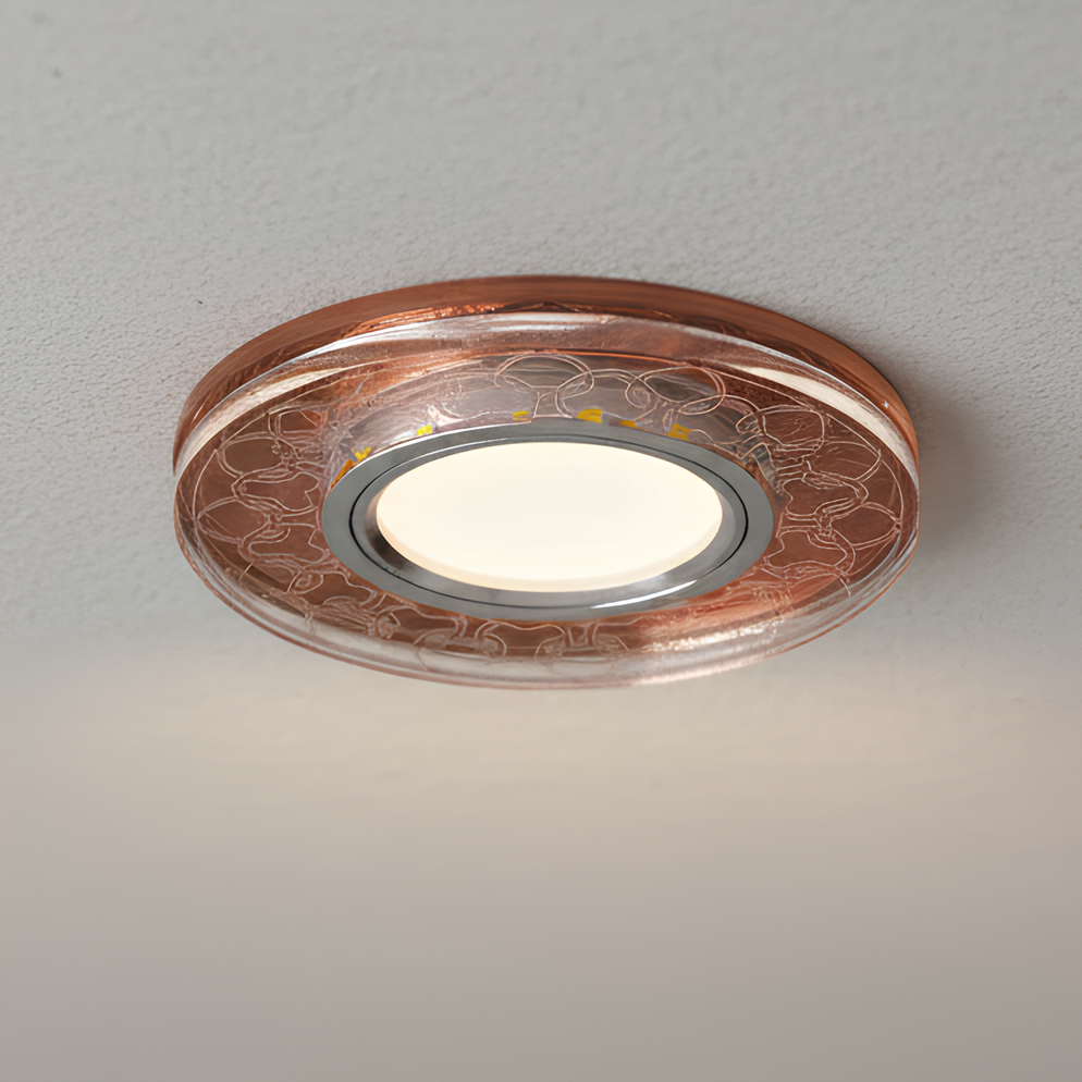 Точечный светильник Sirius врезной под лампу GU5.3 с LED-подсветкой Коричневый (LR1932 T)