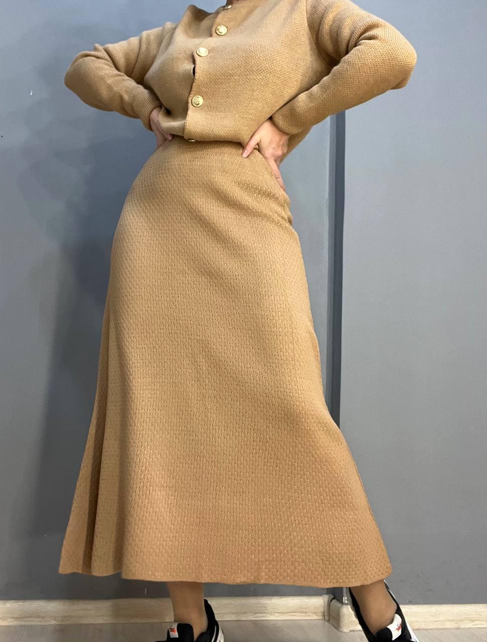 Юбка женская My fashion 2024402 трапеция косичка длинная OS Карамель (1149) - фото 1 Юбка женская My fashion 2024402 трапеция косичка длинная OS Карамель (1149) - фото 1