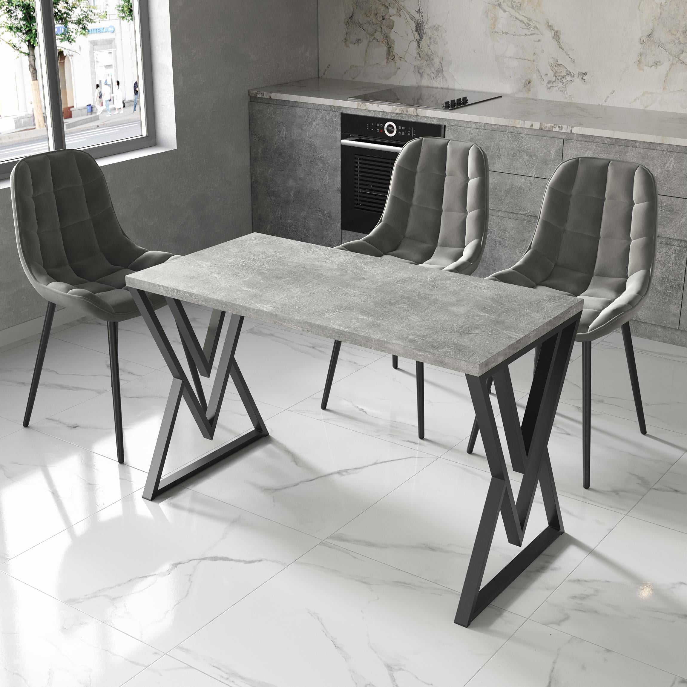 Обеденный стол 13 1200х600х32 мм Бетон