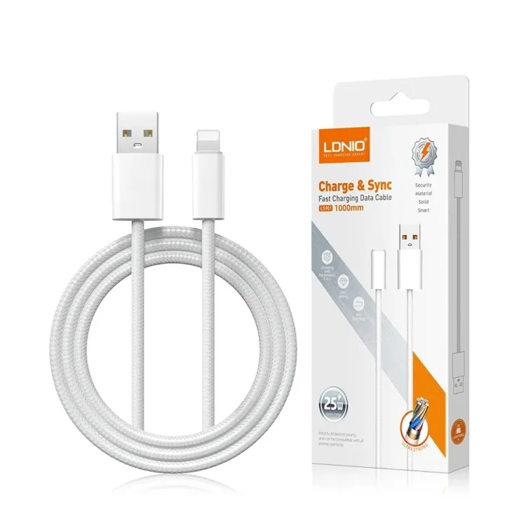 Кабель синхронізації даних LDNIO LS901 для iPhone/iPad USB to Lightning 1 м (1950570689) - фото 1