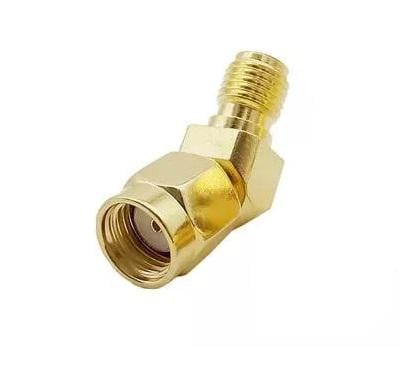 Переходник RP-SMA-Male to RP-SMA-Female угловой 45° для антенн FPV (00-00023998)