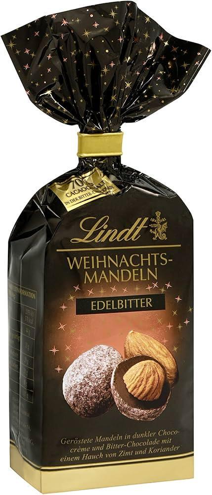 Конфеты шоколадные с миндалем Lindt Weihnachtsmandeln Edelbitter 100 г (2454555409)