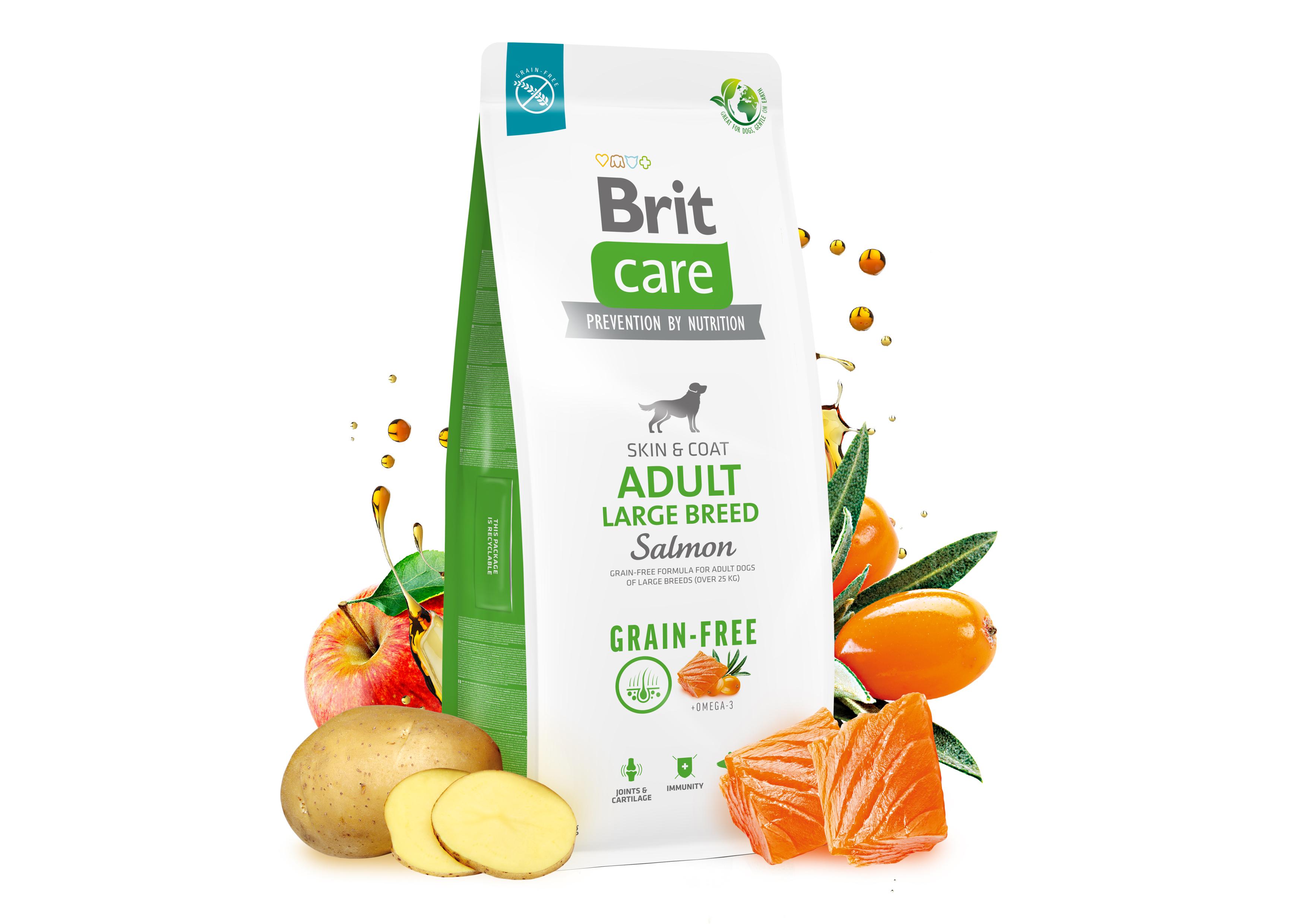 Корм для собак великих порід Brit Care Dog Grain-free Large Breed беззерновий з лососем 3 кг (172203) - фото 2