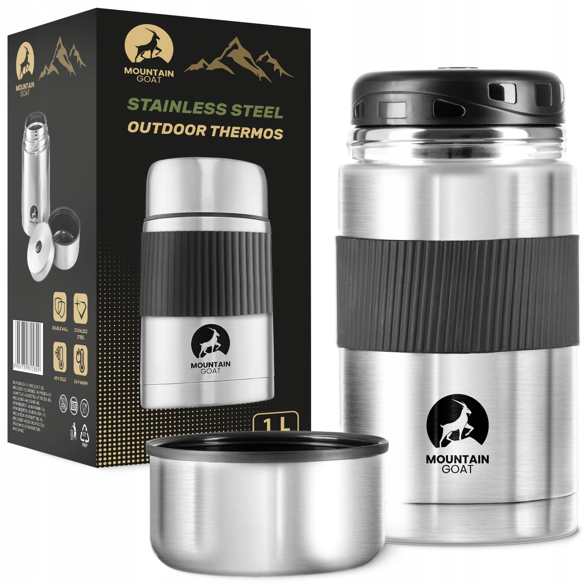 Термос для еды Mountain Goat 1 л Silver (P-5907739315809)