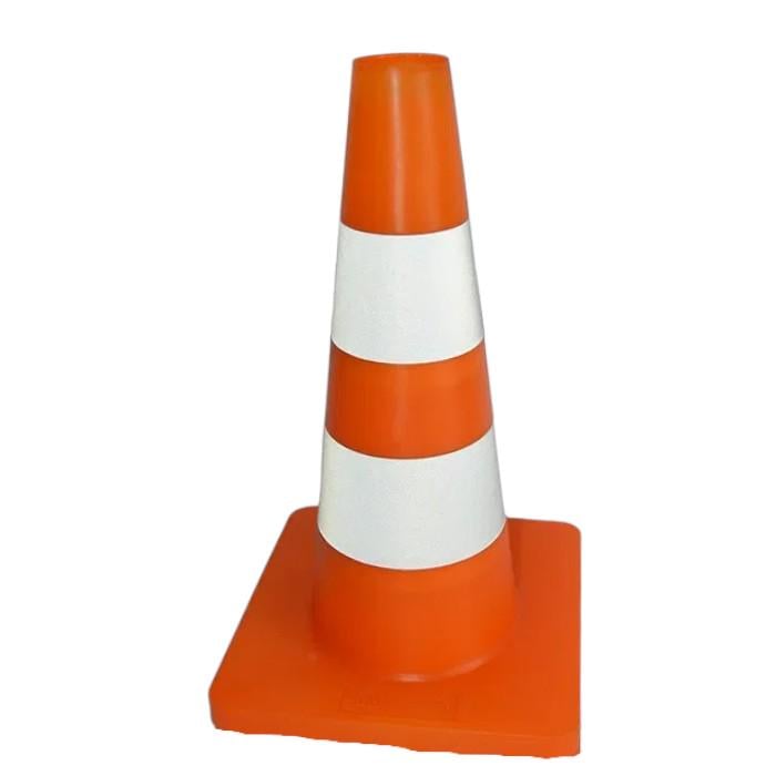 Конус дорожный 45 см с полосами из светоотражающей пленки (1838)