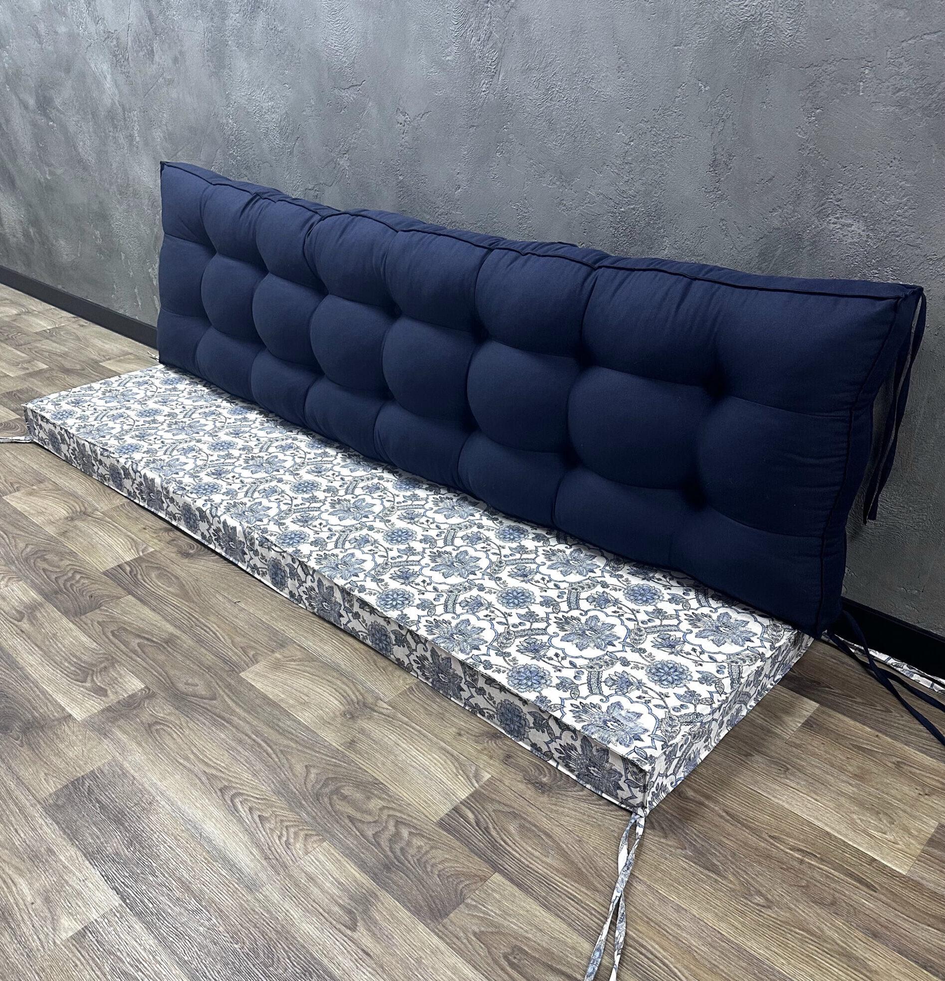 Комплект матрас Comfort Home Oriental flowers со спинкой на поддоны/качели/каркасы/садовая мебель 120х60х40х10 см