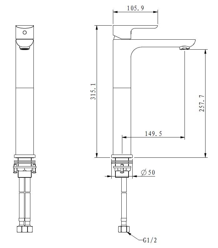 Змішувач для умивальника Gappo Noar G1048-2 Білий/Хром - фото 2 Змішувач для умивальника Gappo Noar G1048-2 Білий/Хром - фото 2