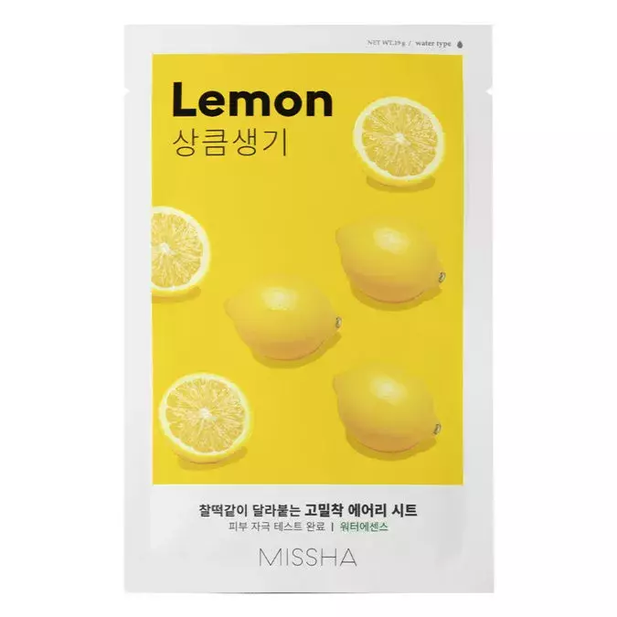 Маска тканевая с экстрактом лимона MISSHA Airy Fit Sheet Mask Lemon 19 g (1565552612)