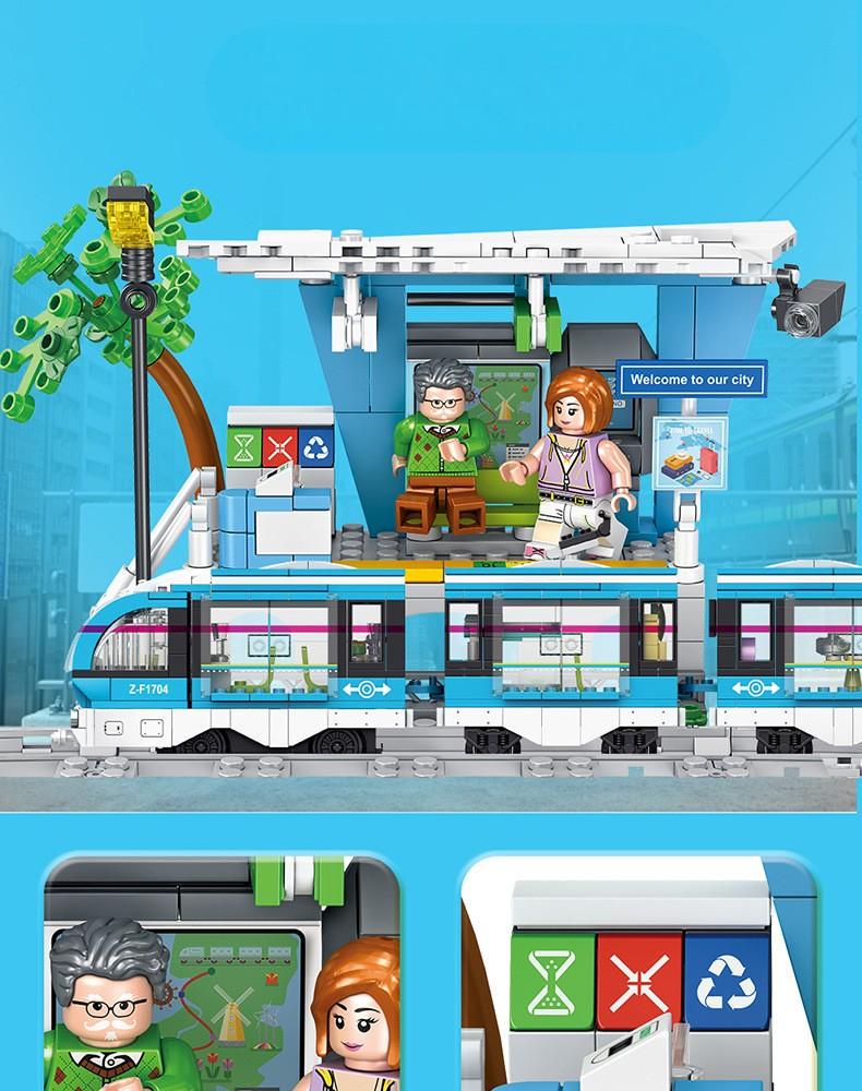 Конструктор дитячий Міжміський Експрес з інтерактивним рухом/вокзалом та колією арт 862 дет. Різнокольоровий - фото 6