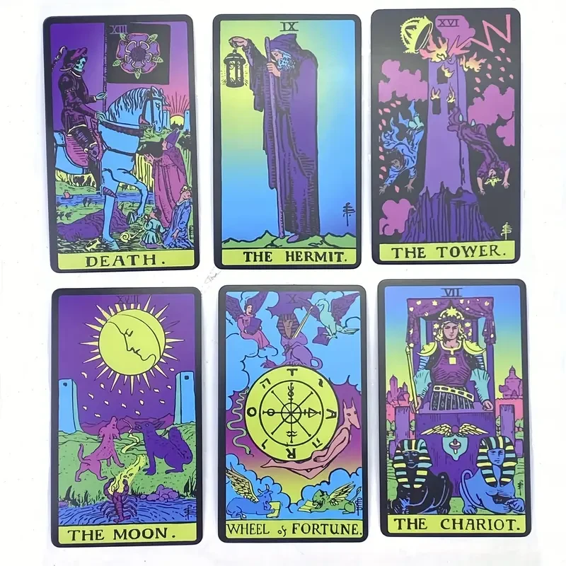 Карты Таро Райдера-Вейта неоновые 78 карт - фото 5 Карты Таро Райдера-Вейта неоновые 78 карт - фото 5