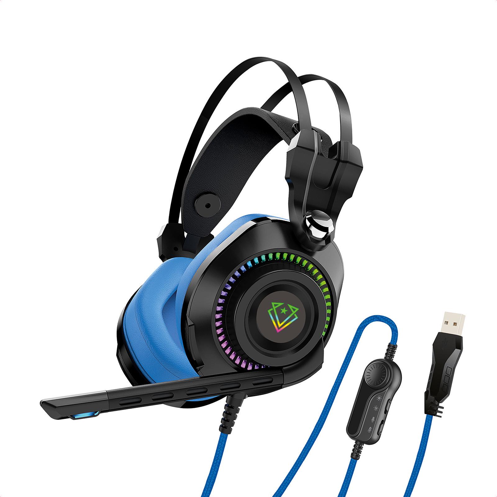 Гарнитура проводная Vertux Bogota 7.1 USB 2,1 м Blue (bogota.blue)