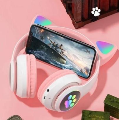 Комплект дитячий STN-28 навушники з котячими вушками/3D-ручка для малювання/пластик 200 м Різнокольоровий/Рожевий - фото 7