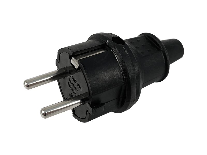 Вилка с заземлением Lemanso LMA056 каучуковая 16 A (6957)