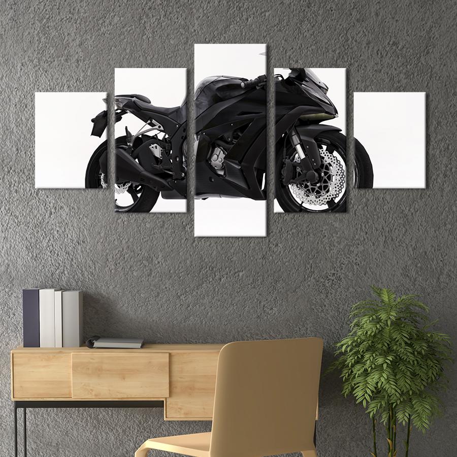 Картина на холсте Kawasaki Ninja 400 Black 112x54 см (1240-52)