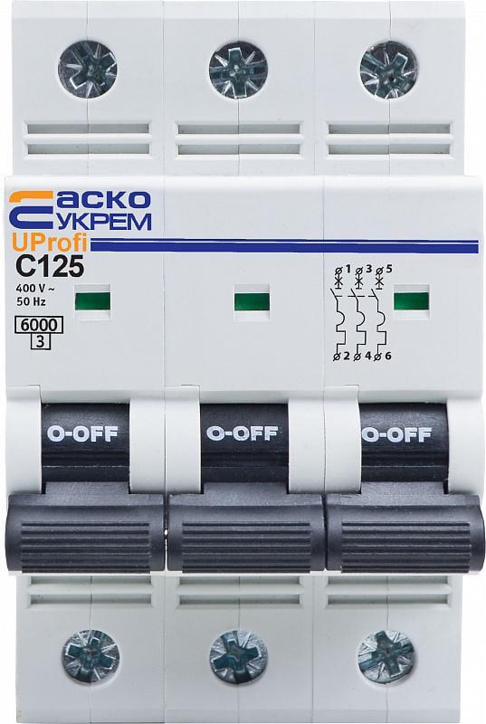 Автоматический выключатель АСКО-Укрем UProfi 3P 125А 6кА C (A0010210123) - фото 1 Автоматический выключатель АСКО-Укрем UProfi 3P 125А 6кА C (A0010210123) - фото 1