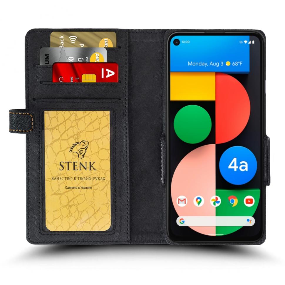 Чехол книжка Stenk Wallet для Google Pixel 4a 5G Черный (69173)