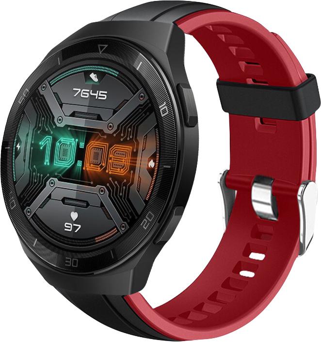 Ремінець Coholl для Huawei Watch GT2e 22 мм Black/Red (16271)