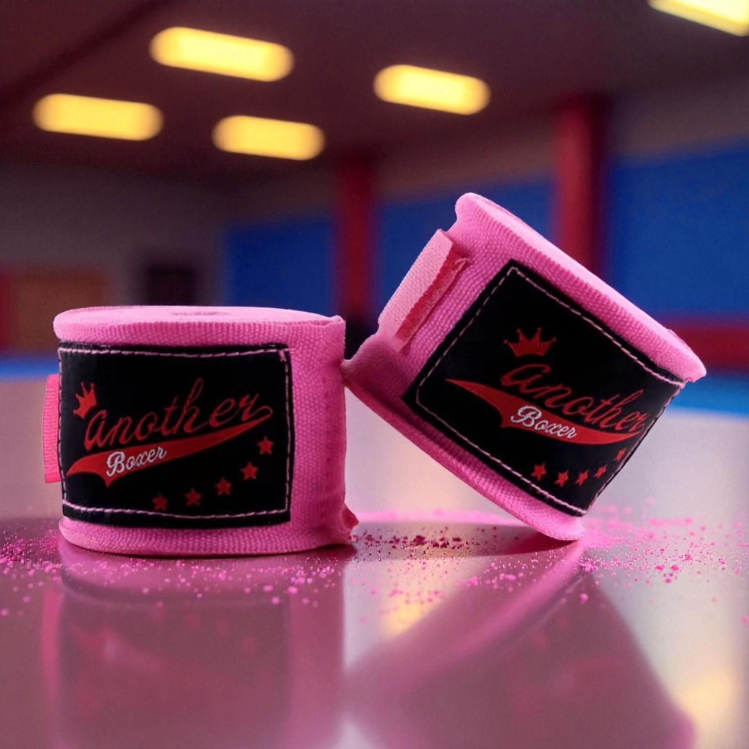 Бинты боксерские Another Boxer под перчатки 3 м Розовый - фото 4