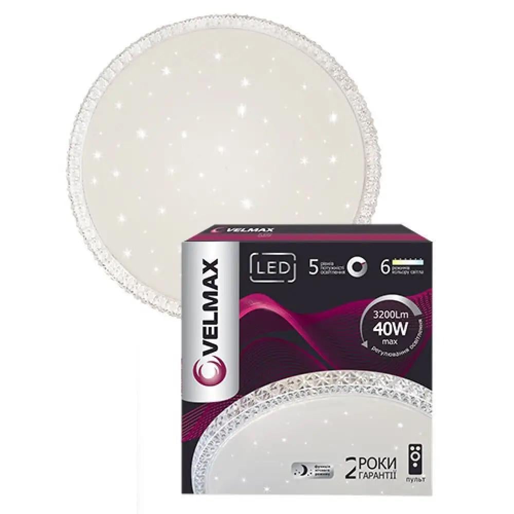 LED-светильник Velmax Smart V-CL-Crystal с пультом 40W 3000/6500K 3200 Lm (28688955)