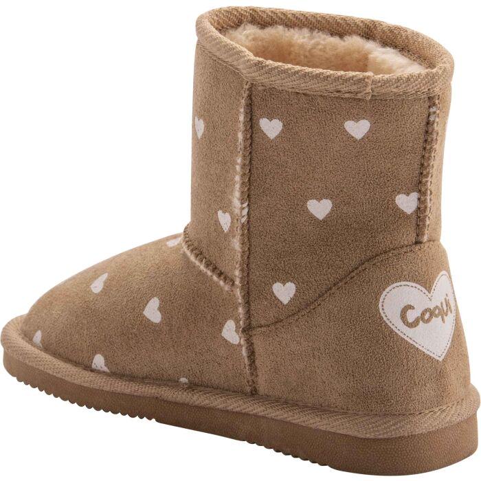 Уггі дитячі для дівчаток Coqui Valenka Boots теплі з малюнком серця р. 31 18 см Коричневий (23372833) - фото 2