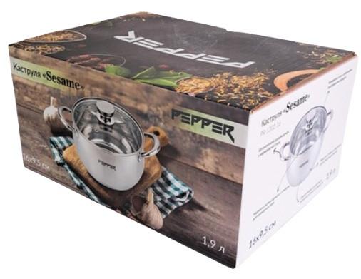 Кастрюля Sesame зі скляною кришкою 1,9 л 16х9,5 см - фото 4