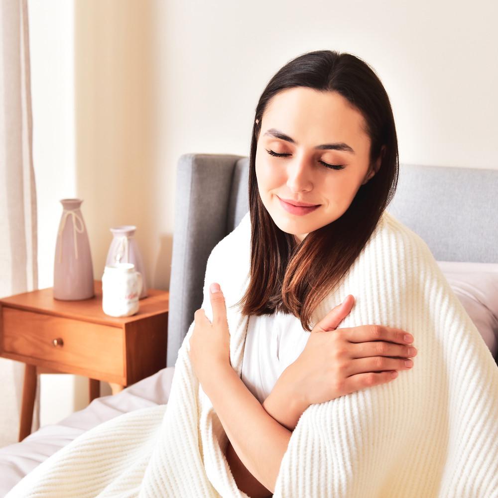 Плед покрывало IDEIA Adina хлопок 200x220 см 400 гр/м2 Молочный (23390) - фото 6