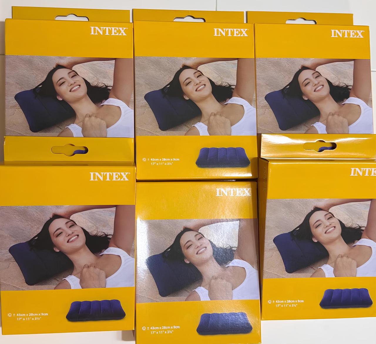 Надувна подушка Intex 68672 велюр Синій (2508600323) - фото 2