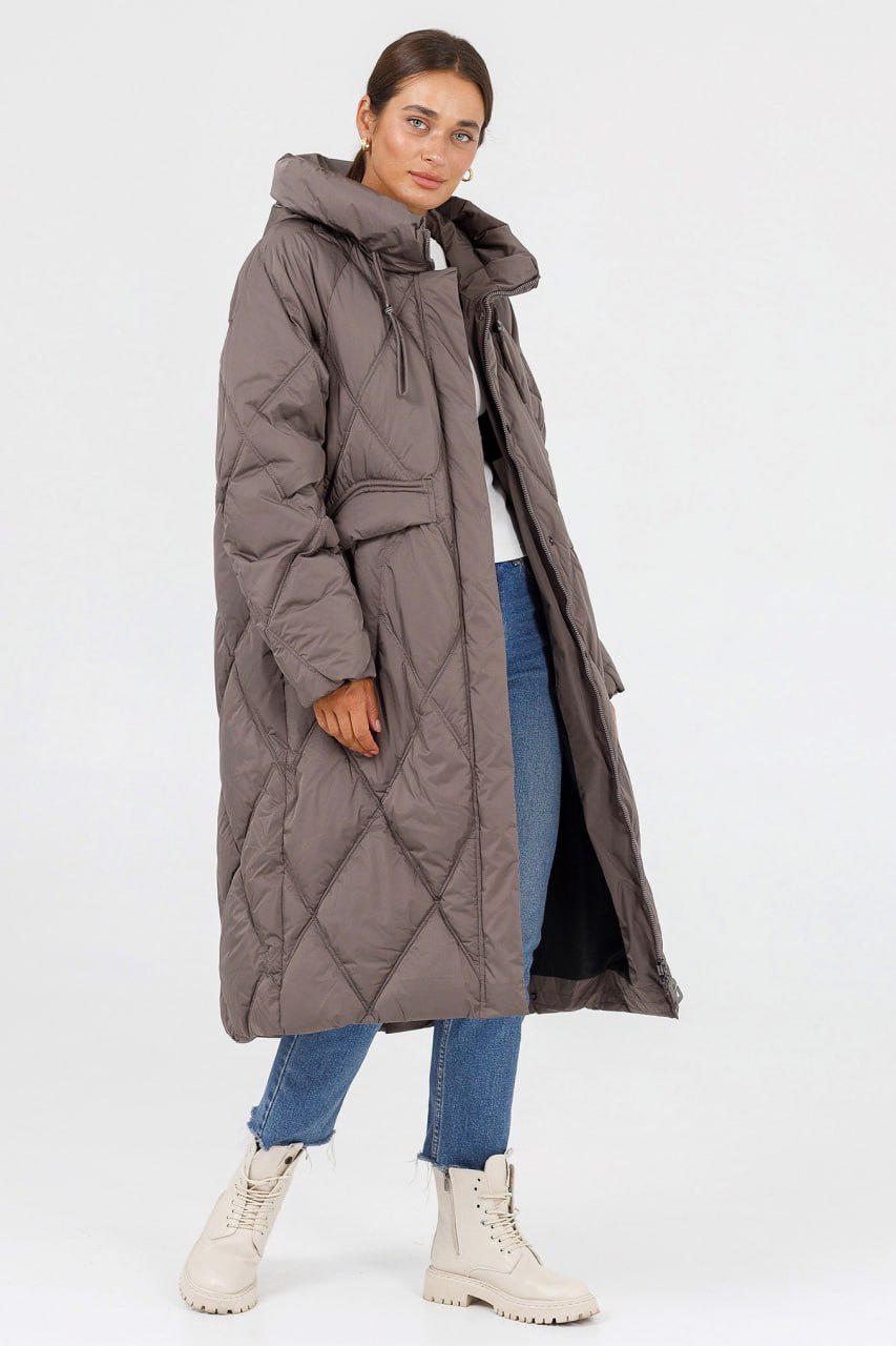 Пуховик жіночий батал Mishele р. 54 Мокко (30342\54) Пуховик жіночий батал Mishele р. 54 Мокко (30342\54)