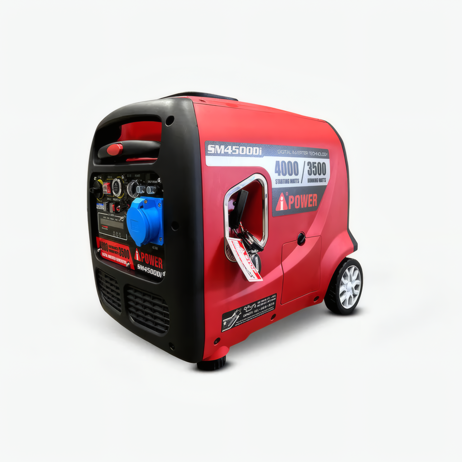 Бензогенератор инверторный iPower SM4500Di 3,5/4,0 кВт однофазный чистая синусоида электростартер/пульт ДУ бак 10 л (37338901)