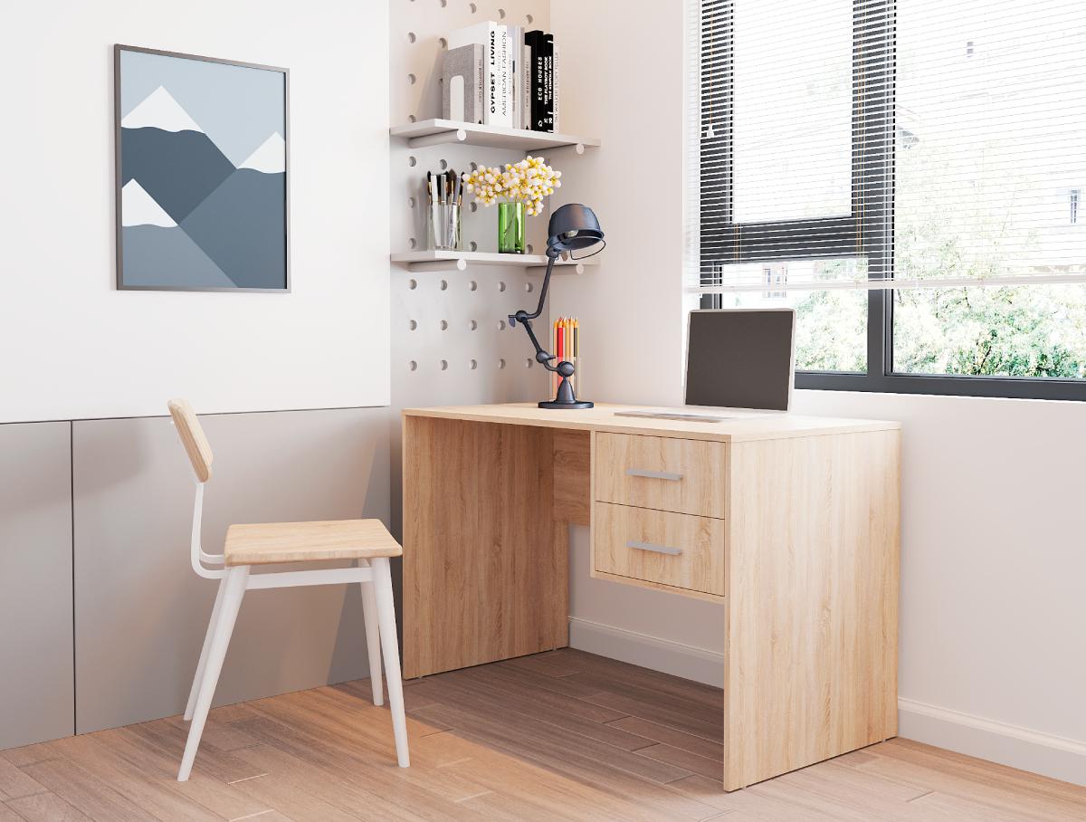 Офисный стол Doros Т2 120х60х75 см Дуб сонома (DRS-011312) - фото 2 Офисный стол Doros Т2 120х60х75 см Дуб сонома (DRS-011312) - фото 2