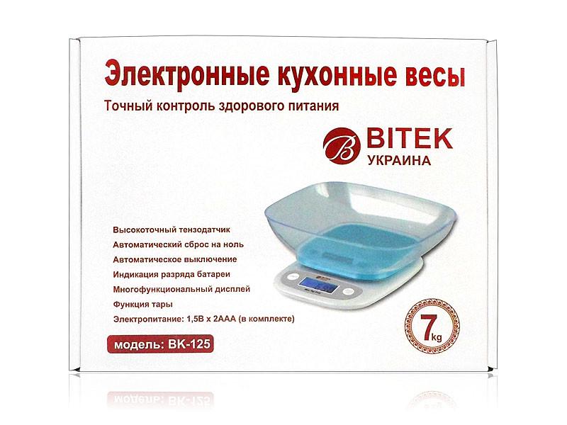 Весы электронные BITEK на 7кг BK-126 бытовые с чашей (9812) - фото 3