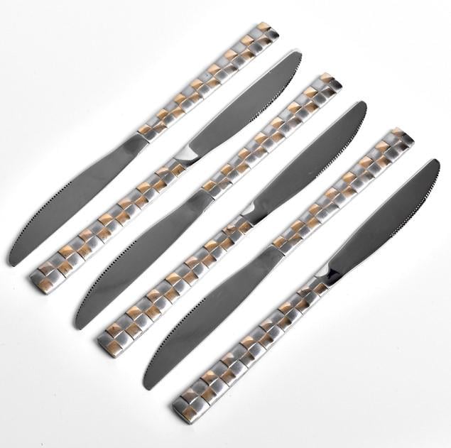 Нож столовой Stenson Geometry 6 шт. Gold (AN013293)