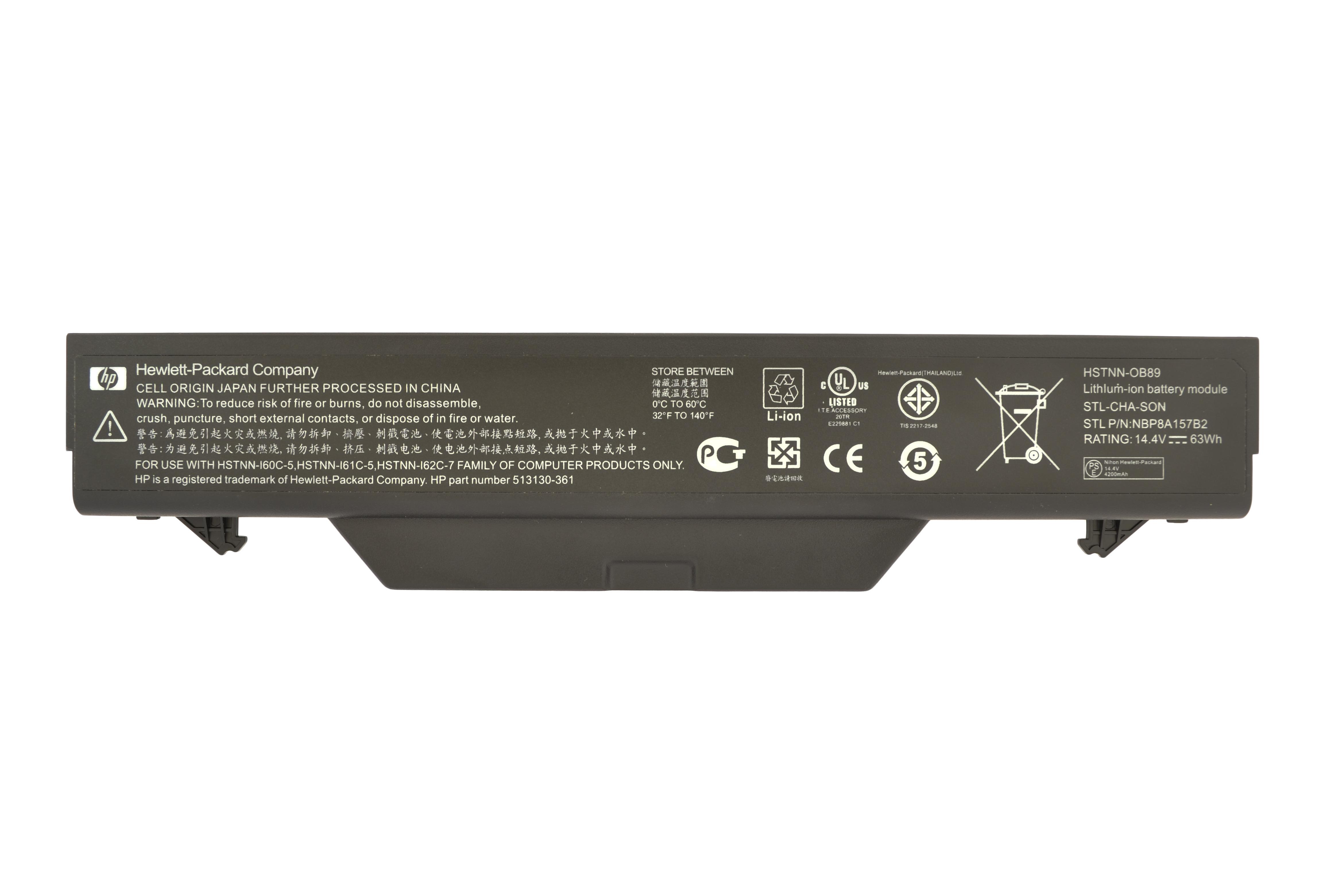 Аккумулятор для ноутбука HP Compaq HSTNN-IB89 ProBook 4510s 14.4V Black 4400mAh Orig