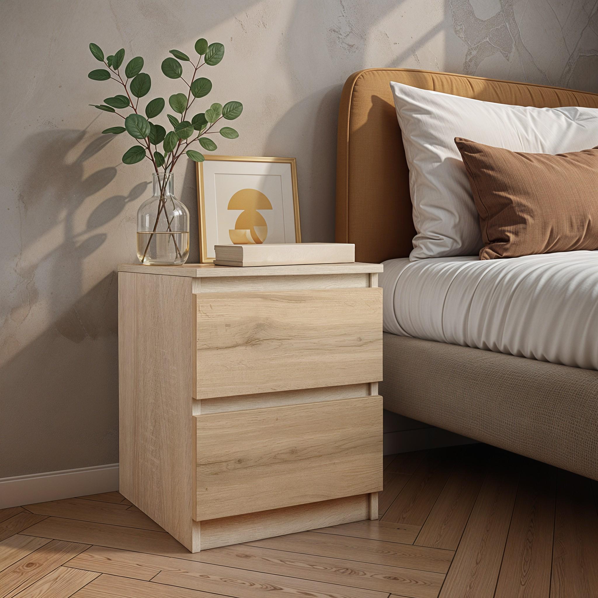 Тумба прикроватная FT-225 400х400х530 мм Дуб Сонома/Дуб Аппалачи - фото 1