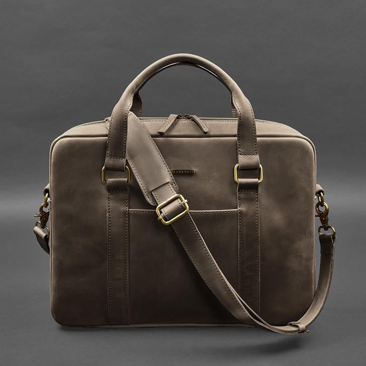 Сумка кожаная для ноутбука и документов Crazy Horse Коричневый (A-027952) - фото 4 Сумка кожаная для ноутбука и документов Crazy Horse Коричневый (A-027952) - фото 4