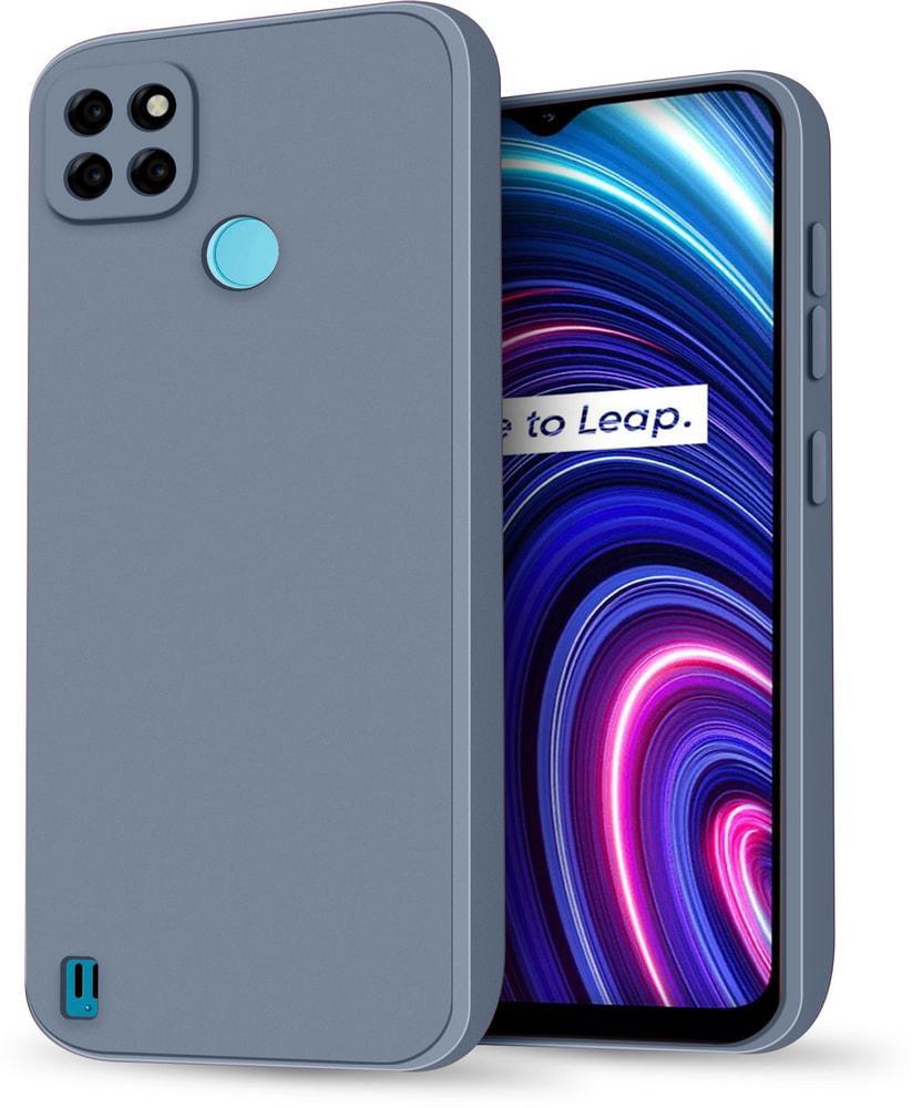 Силиконовый чехол HardCorner Realme C21Y (с микрофиброй) Gray Blue (34792-6D)