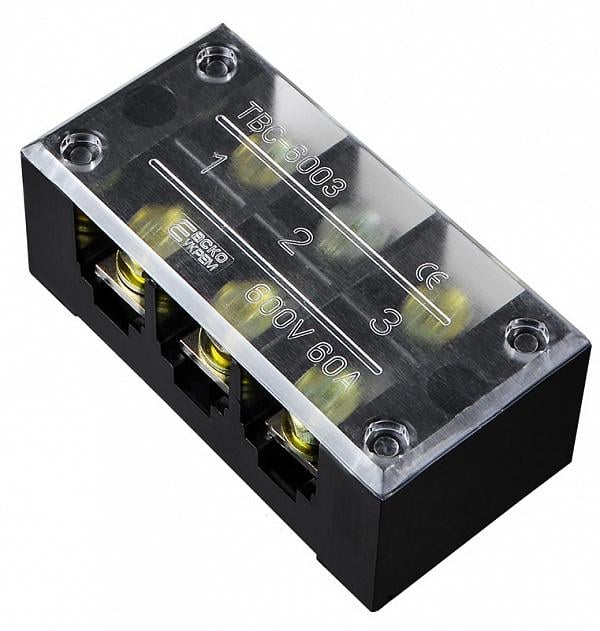 Колодка клеммная в корпусе АСКО-Укрем TB6003 3P 60A 600V (A0130050022)