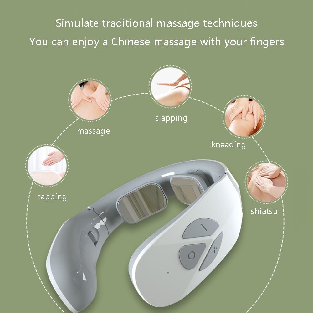 Масажер для шиї Smart Neck Massager J001-1D Біло-сірий (1009257-White) - фото 7