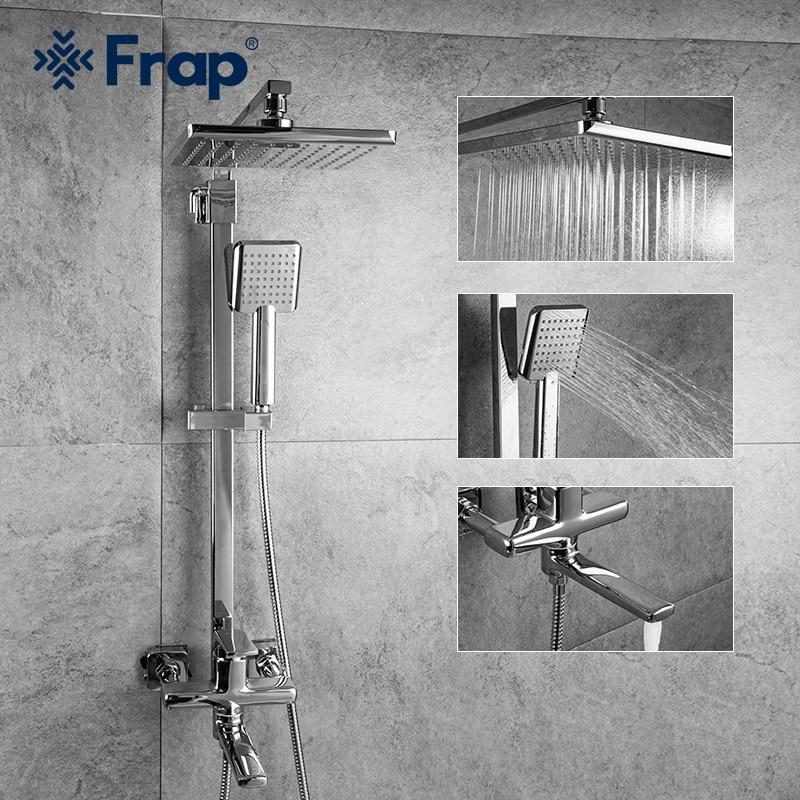 Душевая система Frap H60 F2460 поворотный излив-переключатель на лейку/душ 1 режим Хром - фото 2