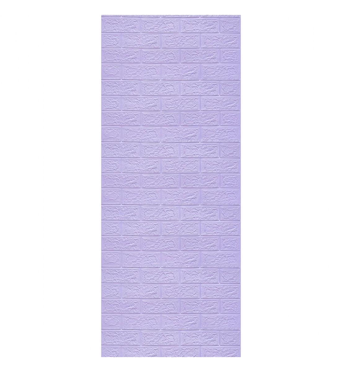 3D-панель под кирпич самоклеющаяся 20000x700x3 мм Светло-фиолетовый