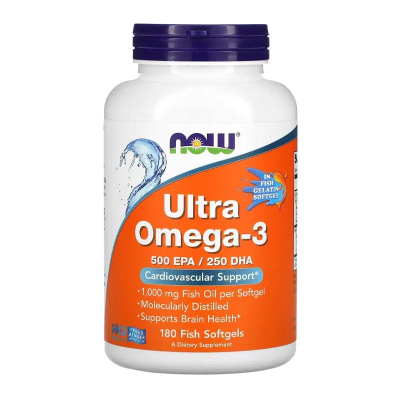 Рыбий жир NOW Ultra Omega-3 180 капс. (18161-01)